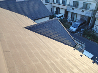 川崎市中原区　屋根塗装　外壁塗装　屋根点検　屋根材の色褪せ